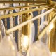 Endon-120226 - Loretta - Brushed Aged Brass 3 Light Centre Fitting with Clear Textured Glass Medallions