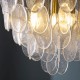Endon-120226 - Loretta - Brushed Aged Brass 3 Light Centre Fitting with Clear Textured Glass Medallions
