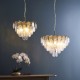 Endon-120226 - Loretta - Brushed Aged Brass 3 Light Centre Fitting with Clear Textured Glass Medallions