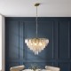 Endon-120227 - Loretta - Brushed Aged Brass 5 Light Centre Fitting with Clear Textured Glass Medallions