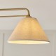 Endon-120303 - Wallbridge - Brushed Aged Brass 3 Light Semi Flush with Natural Linen Shades