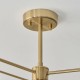 Endon-120303 - Wallbridge - Brushed Aged Brass 3 Light Semi Flush with Natural Linen Shades