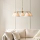 Endon-120304 - Wallbridge - Brushed Aged Brass 5 Light Centre Fitting with Natural Linen Shades