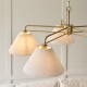 Endon-120304 - Wallbridge - Brushed Aged Brass 5 Light Centre Fitting with Natural Linen Shades