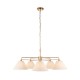 Endon-120304 - Wallbridge - Brushed Aged Brass 5 Light Centre Fitting with Natural Linen Shades