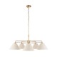 Endon-120304 - Wallbridge - Brushed Aged Brass 5 Light Centre Fitting with Natural Linen Shades