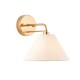 Endon-120306 - Wallbridge - Brushed Aged Brass Wall Lamp with Natural Linen Shade