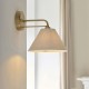 Endon-120306 - Wallbridge - Brushed Aged Brass Wall Lamp with Natural Linen Shade