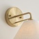 Endon-120306 - Wallbridge - Brushed Aged Brass Wall Lamp with Natural Linen Shade
