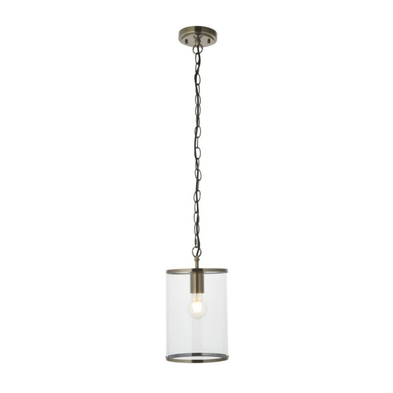 Endon-120525 - Hebden - Antique Brass Lantern Pendant