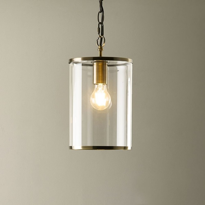 Endon-120525 - Hebden - Antique Brass Lantern Pendant