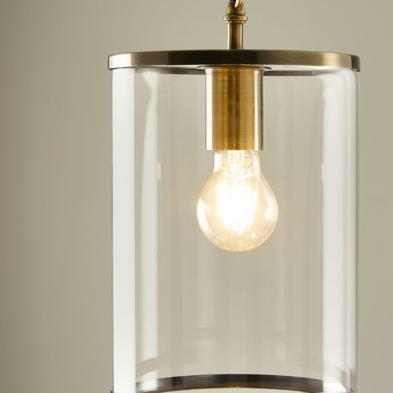 Endon-120525 - Hebden - Antique Brass Lantern Pendant