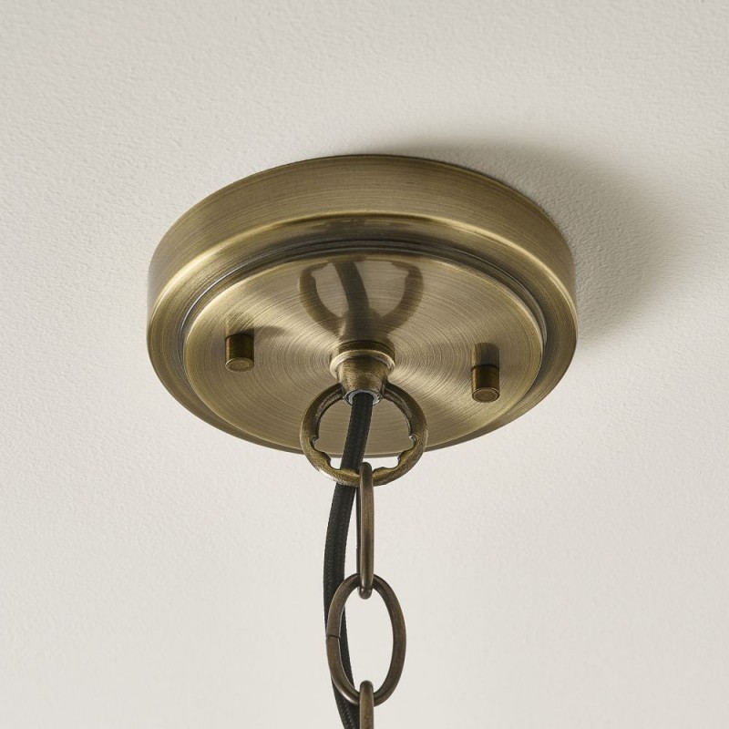 Endon-120525 - Hebden - Antique Brass Lantern Pendant