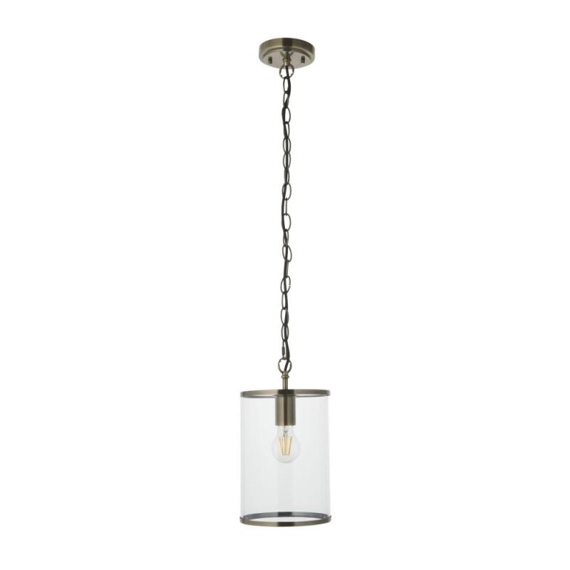 Endon-120525 - Hebden - Antique Brass Lantern Pendant