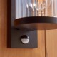 - Newcombe - Matt Black PIR Wall Lamp with Clear Ribbed Glass IP 44 Endon-120537 - Newcombe - Matt Black PIR Wall Lamp with Clear Ribbed Glass IP 44