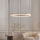 - Meribel - Brushed Gold LED Pendant with Opal Ribbed Difuser Ambience-120549 - Meribel - Brushed Gold LED Pendant with Opal Ribbed Difuser