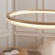 - Meribel - Brushed Gold LED Pendant with Opal Ribbed Difuser Ambience-120549 - Meribel - Brushed Gold LED Pendant with Opal Ribbed Difuser