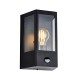 - Huntington - Matt Black Lantern Wall Lamp with Sensor IP44 Endon-120552 - Huntington - Matt Black Lantern Wall Lamp with Sensor IP44