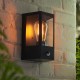 - Huntington - Matt Black Lantern Wall Lamp with Sensor IP44 Endon-120552 - Huntington - Matt Black Lantern Wall Lamp with Sensor IP44