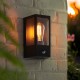 - Huntington - Matt Black Lantern Wall Lamp with Sensor IP44 Endon-120552 - Huntington - Matt Black Lantern Wall Lamp with Sensor IP44