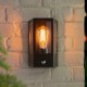 - Huntington - Matt Black Lantern Wall Lamp with Sensor IP44 Endon-120552 - Huntington - Matt Black Lantern Wall Lamp with Sensor IP44
