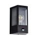 - Huntington - Matt Black Lantern Wall Lamp with Sensor IP44 Endon-120552 - Huntington - Matt Black Lantern Wall Lamp with Sensor IP44