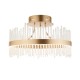 Ambience-120563 - Cortez - Brushed Gold LED Semi Flush with Twisted Glass Rods