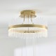 Ambience-120563 - Cortez - Brushed Gold LED Semi Flush with Twisted Glass Rods