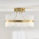 Ambience-120563 - Cortez - Brushed Gold LED Semi Flush with Twisted Glass Rods