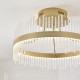 Ambience-120563 - Cortez - Brushed Gold LED Semi Flush with Twisted Glass Rods