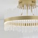 Ambience-120563 - Cortez - Brushed Gold LED Semi Flush with Twisted Glass Rods