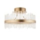 Ambience-120563 - Cortez - Brushed Gold LED Semi Flush with Twisted Glass Rods