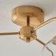 - Ashcroft - Brushed Aged Brass 3 Light Semi Flush with Clear Glass Endon-120616 - Ashcroft - Brushed Aged Brass 3 Light Semi Flush with Clear Glass