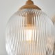 - Ashcroft Ribbed - Brushed Aged Brass 3 Light Semi Flush with Clear Ribbed Glass Endon-120617 - Ashcroft Ribbed - Brushed Aged Brass 3 Light Semi Flush with Clear Ribbed Glass