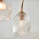 - Ashcroft Ribbed - Brushed Aged Brass 3 Light Semi Flush with Clear Ribbed Glass Endon-120617 - Ashcroft Ribbed - Brushed Aged Brass 3 Light Semi Flush with Clear Ribbed Glass