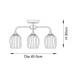 - Ashcroft Ribbed - Brushed Aged Brass 3 Light Semi Flush with Clear Ribbed Glass Endon-120617 - Ashcroft Ribbed - Brushed Aged Brass 3 Light Semi Flush with Clear Ribbed Glass