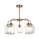 - Ashcroft - Brushed Aged Brass 5 Light Semi Flush with Clear Glass Endon-120618 - Ashcroft - Brushed Aged Brass 5 Light Semi Flush with Clear Glass