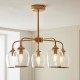 - Ashcroft - Brushed Aged Brass 5 Light Semi Flush with Clear Glass Endon-120618 - Ashcroft - Brushed Aged Brass 5 Light Semi Flush with Clear Glass