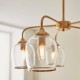 - Ashcroft - Brushed Aged Brass 5 Light Semi Flush with Clear Glass Endon-120618 - Ashcroft - Brushed Aged Brass 5 Light Semi Flush with Clear Glass