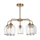 - Ashcroft - Brushed Aged Brass 5 Light Semi Flush with Clear Glass Endon-120618 - Ashcroft - Brushed Aged Brass 5 Light Semi Flush with Clear Glass