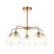- Ashcroft Ribbed - Brushed Aged Brass 5 Light Semi Flush with Clear Ribbed Glass Endon-120619 - Ashcroft Ribbed - Brushed Aged Brass 5 Light Semi Flush with Clear Ribbed Glass