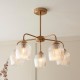 - Ashcroft Ribbed - Brushed Aged Brass 5 Light Semi Flush with Clear Ribbed Glass Endon-120619 - Ashcroft Ribbed - Brushed Aged Brass 5 Light Semi Flush with Clear Ribbed Glass