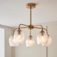 - Ashcroft Ribbed - Brushed Aged Brass 5 Light Semi Flush with Clear Ribbed Glass Endon-120619 - Ashcroft Ribbed - Brushed Aged Brass 5 Light Semi Flush with Clear Ribbed Glass