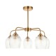 - Ashcroft Ribbed - Brushed Aged Brass 5 Light Semi Flush with Clear Ribbed Glass Endon-120619 - Ashcroft Ribbed - Brushed Aged Brass 5 Light Semi Flush with Clear Ribbed Glass
