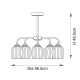 - Ashcroft Ribbed - Brushed Aged Brass 5 Light Semi Flush with Clear Ribbed Glass Endon-120619 - Ashcroft Ribbed - Brushed Aged Brass 5 Light Semi Flush with Clear Ribbed Glass
