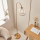 Table & Floor Lamp - Ashcroft - Brushed Aged Brass Floor Lamp with Clear Glass Endon-120620 - Ashcroft - Brushed Aged Brass Floor Lamp with Clear Glass