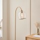 Table & Floor Lamp - Ashcroft - Brushed Aged Brass Floor Lamp with Clear Glass Endon-120620 - Ashcroft - Brushed Aged Brass Floor Lamp with Clear Glass