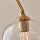 Table & Floor Lamp - Ashcroft - Brushed Aged Brass Floor Lamp with Clear Glass Endon-120620 - Ashcroft - Brushed Aged Brass Floor Lamp with Clear Glass