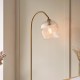 - Ashcroft Ribbed - Brushed Aged Brass Floor Lamp with Clear Ribbed Glass Endon-120621 - Ashcroft Ribbed - Brushed Aged Brass Floor Lamp with Clear Ribbed Glass