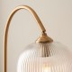 - Ashcroft Ribbed - Brushed Aged Brass Floor Lamp with Clear Ribbed Glass Endon-120621 - Ashcroft Ribbed - Brushed Aged Brass Floor Lamp with Clear Ribbed Glass